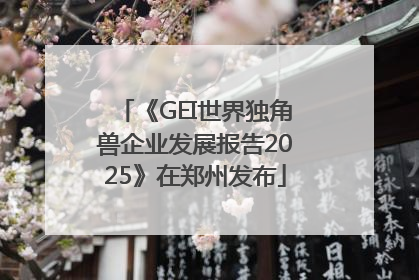 《GEI世界独角兽企业发展报告2025》在郑州发布