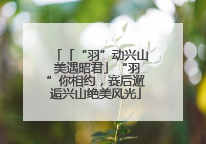 「“羽”动兴山 美遇昭君」“羽”你相约，赛后邂逅兴山绝美风光