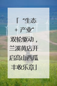 “生态 + 产业”双轮驱动，兰溪黄店开启高山西瓜丰收乐章