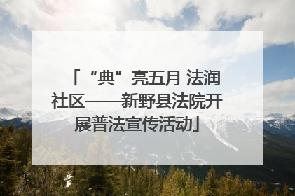 “典”亮五月 法润社区——新野县法院开展普法宣传活动