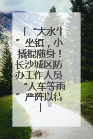 “大水牛”坐镇，小撬棍随身！长沙城区防办工作人员“人车等雨”严阵以待