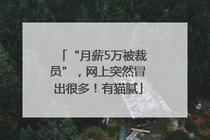 “月薪5万被裁员”，网上突然冒出很多！有猫腻