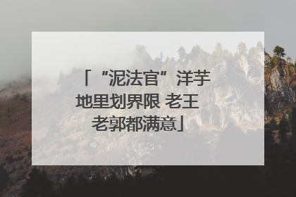 “泥法官”洋芋地里划界限 老王老郭都满意
