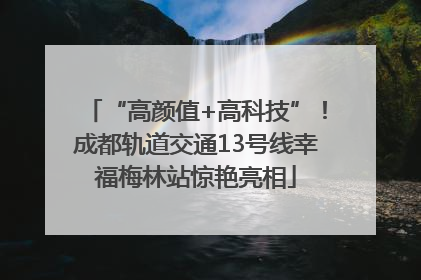 “高颜值+高科技”！成都轨道交通13号线幸福梅林站惊艳亮相