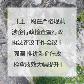 王一鸥在严格规范涉企行政检查暨行政执法评议工作会议上强调 推进涉企行政检查质效大幅提升