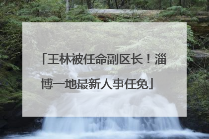 王林被任命副区长！淄博一地最新人事任免