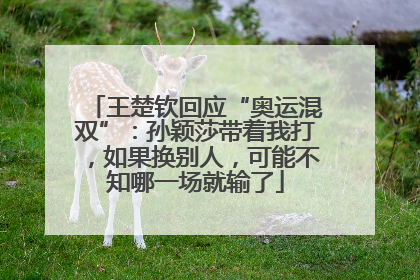 王楚钦回应“奥运混双”：孙颖莎带着我打，如果换别人，可能不知哪一场就输了