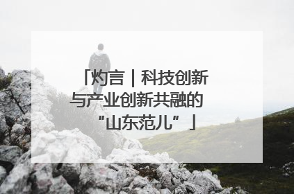灼言｜科技创新与产业创新共融的“山东范儿”