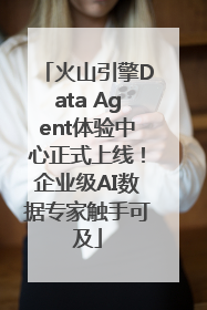 火山引擎Data Agent体验中心正式上线！企业级AI数据专家触手可及