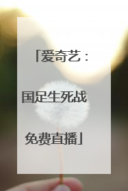 爱奇艺：国足生死战免费直播