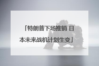 特朗普下场推销 日本未来战机计划生变