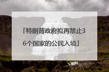 特朗普政府拟再禁止36个国家的公民入境