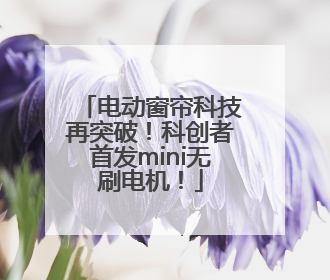 电动窗帘科技再突破！科创者首发mini无刷电机！