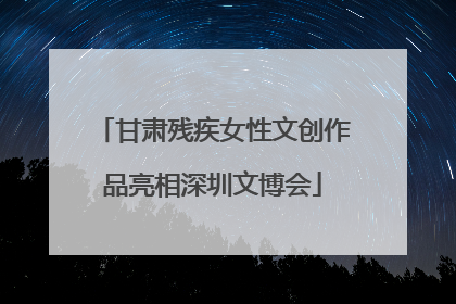 甘肃残疾女性文创作品亮相深圳文博会