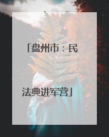 盘州市：民法典进军营