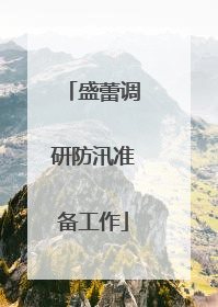 盛蕾调研防汛准备工作