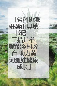 省科协派驻梁山县第一书记——三措并举 赋能乡村教育 助力黄河滩娃健康成长