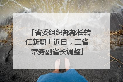 省委组织部部长转任新职！近日，三省常务副省长调整
