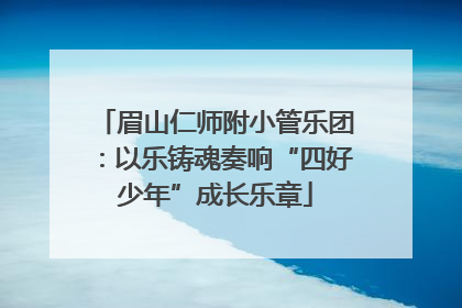 眉山仁师附小管乐团：以乐铸魂奏响“四好少年”成长乐章