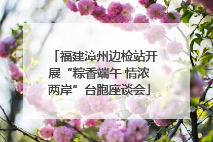 福建漳州边检站开展“粽香端午 情浓两岸”台胞座谈会