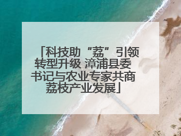 科技助“荔”引领转型升级 漳浦县委书记与农业专家共商荔枝产业发展
