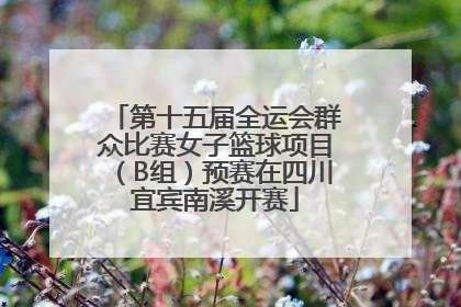 第十五届全运会群众比赛女子篮球项目（B组）预赛在四川宜宾南溪开赛