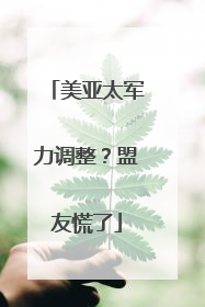 美亚太军力调整？盟友慌了