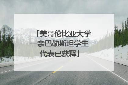 美哥伦比亚大学一亲巴勒斯坦学生代表已获释