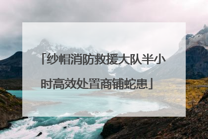 纱帽消防救援大队半小时高效处置商铺蛇患