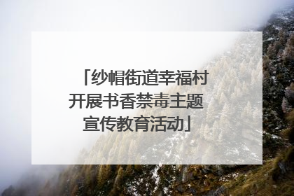 纱帽街道幸福村开展书香禁毒主题宣传教育活动