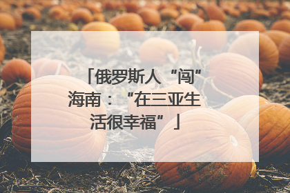 俄罗斯人“闯”海南：“在三亚生活很幸福”