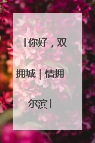 你好，双拥城｜情拥尔滨