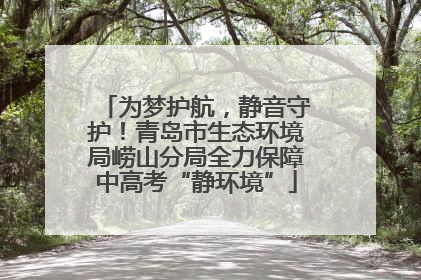 为梦护航，静音守护！青岛市生态环境局崂山分局全力保障中高考“静环境”