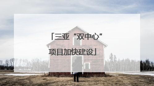 三亚“双中心”项目加快建设