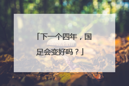 下一个四年，国足会变好吗？