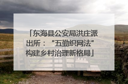 东海县公安局洪庄派出所：“五勤织网法”构建乡村治理新格局