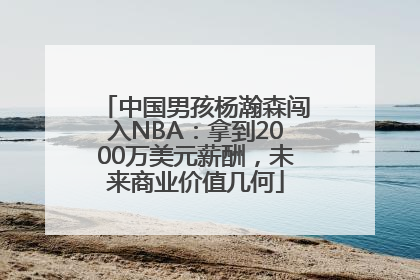 中国男孩杨瀚森闯入NBA：拿到2000万美元薪酬，未来商业价值几何