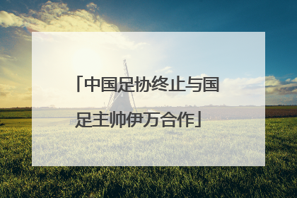 中国足协终止与国足主帅伊万合作