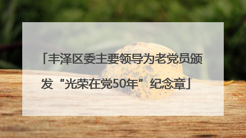 丰泽区委主要领导为老党员颁发“光荣在党50年”纪念章