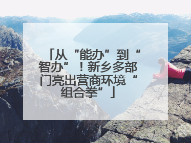 从“能办”到“智办”！新乡多部门亮出营商环境“组合拳”