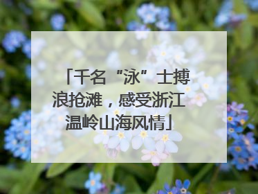 千名“泳”士搏浪抢滩，感受浙江温岭山海风情