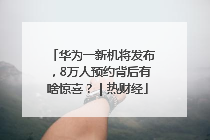 华为一新机将发布，8万人预约背后有啥惊喜？｜热财经