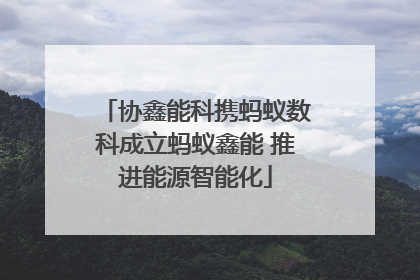 协鑫能科携蚂蚁数科成立蚂蚁鑫能 推进能源智能化