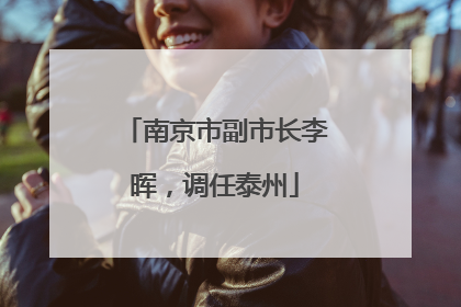南京市副市长李晖，调任泰州