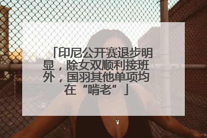印尼公开赛退步明显，除女双顺利接班外，国羽其他单项均在“啃老”