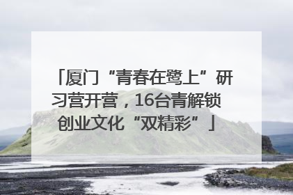 厦门“青春在鹭上”研习营开营，16台青解锁创业文化“双精彩”