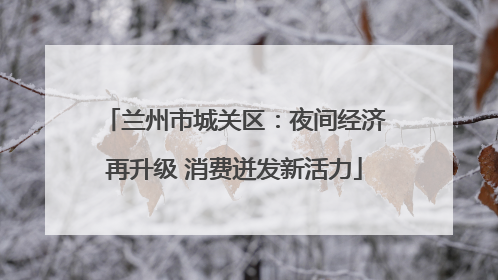 兰州市城关区：夜间经济再升级 消费迸发新活力