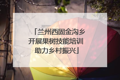 兰州西固金沟乡开展果树技能培训 助力乡村振兴