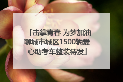 击掌青春 为梦加油 聊城市城区1500辆爱心助考车整装待发