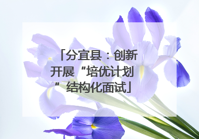分宜县：创新开展“培优计划”结构化面试